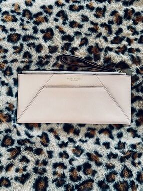 henri bendel Blush Pink Leather Wristlet Clutch